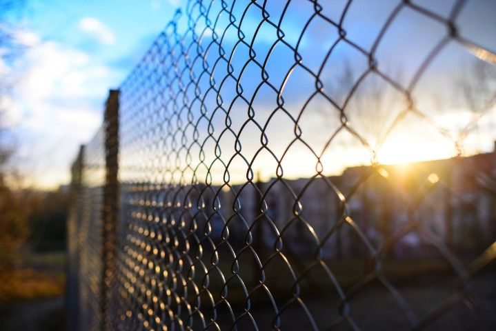 Chain-Link Fence with Gate